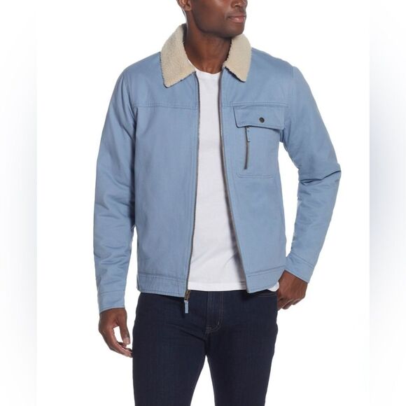 Weatherproof Vintage Men's Sherpa Lining Trucker Jacket - Moonlight L - Picture 1 of 10